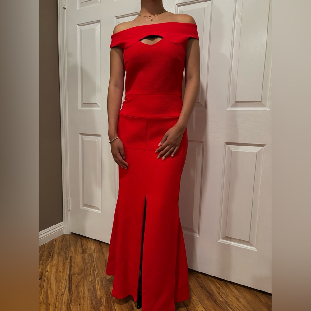 Roland Mouret Red Evening Dress